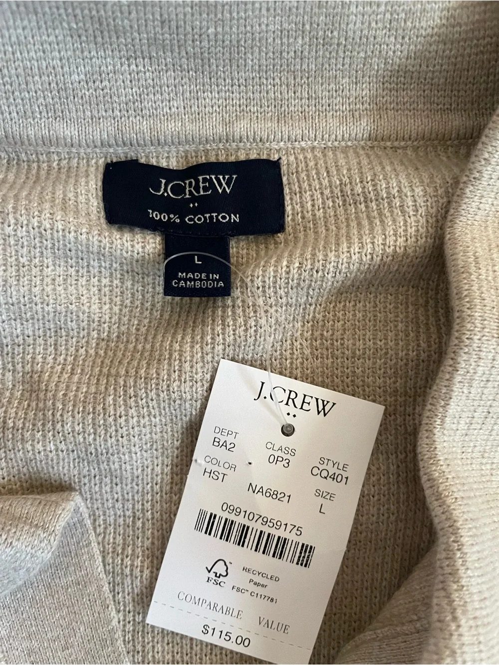 J. Crew Factory crew cotton