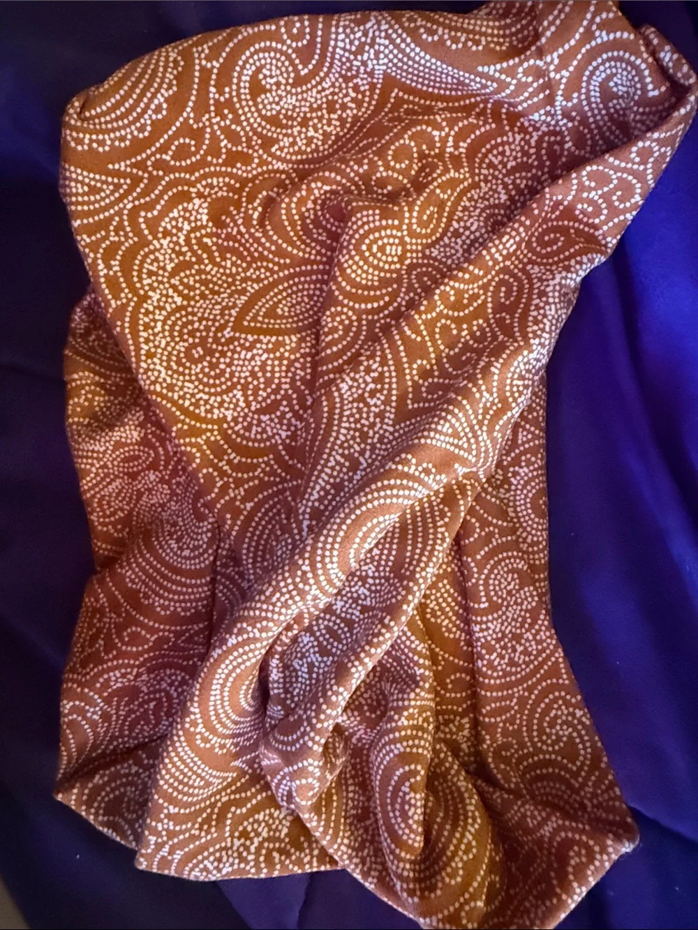 Brown Paisley Dot Headband