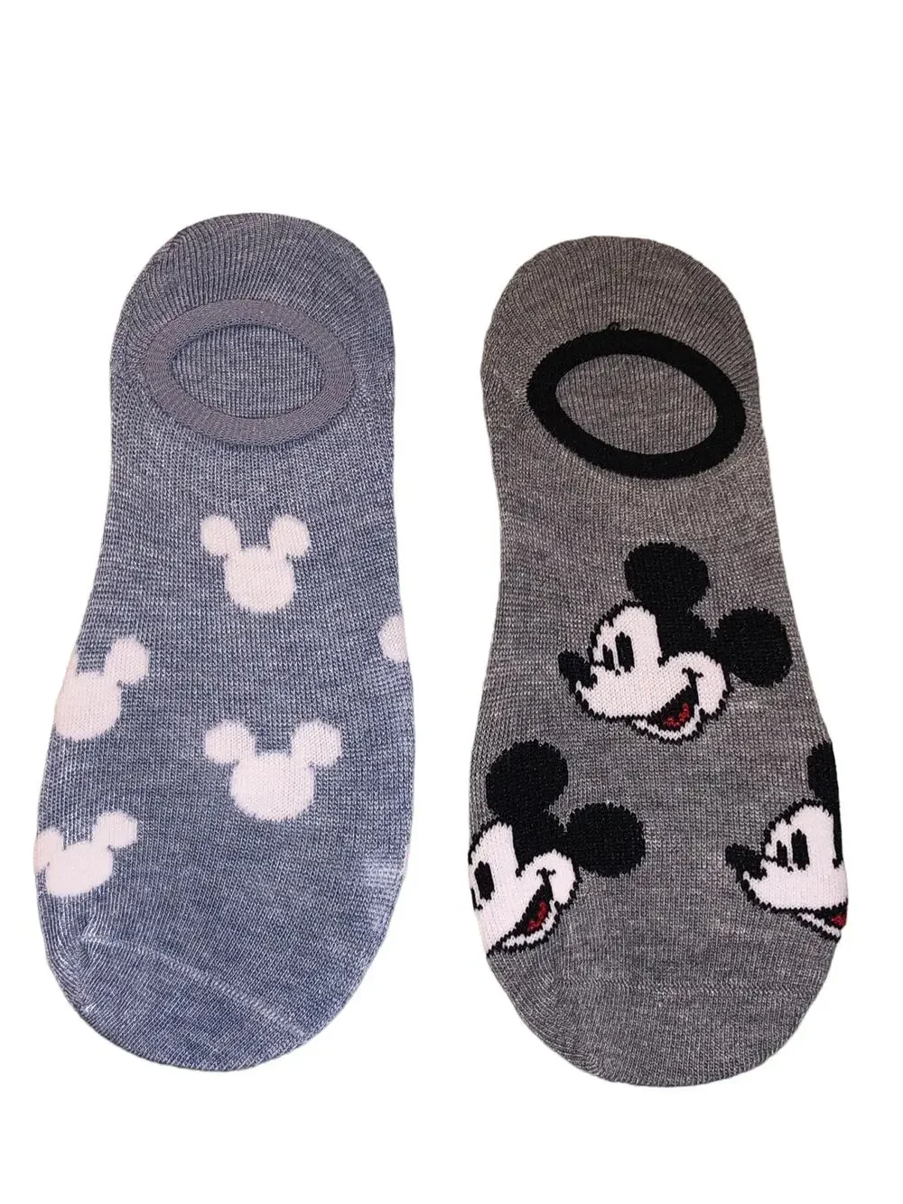 2 pair Mickey Mouse Themed No-Show Socks Mix or Match Shoe Size Adult 4-10