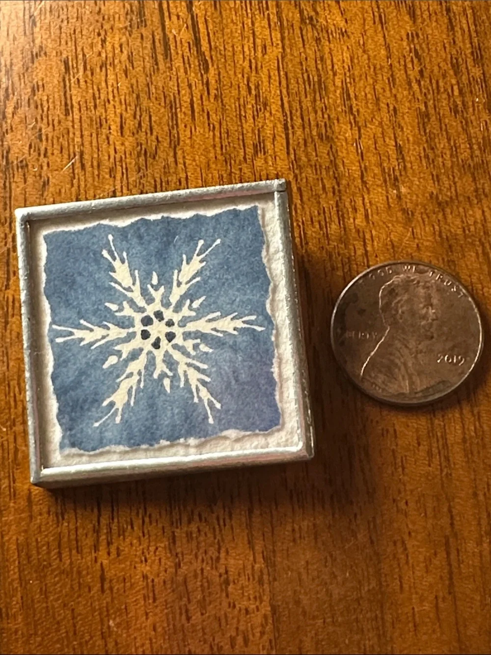 Handmade blue white