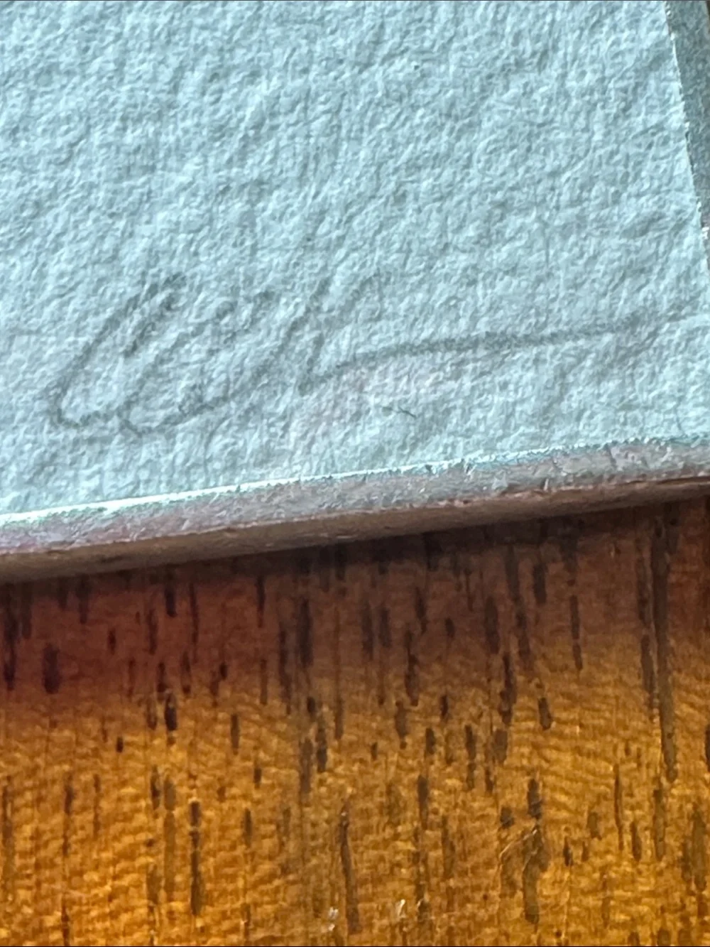 Handmade blue white