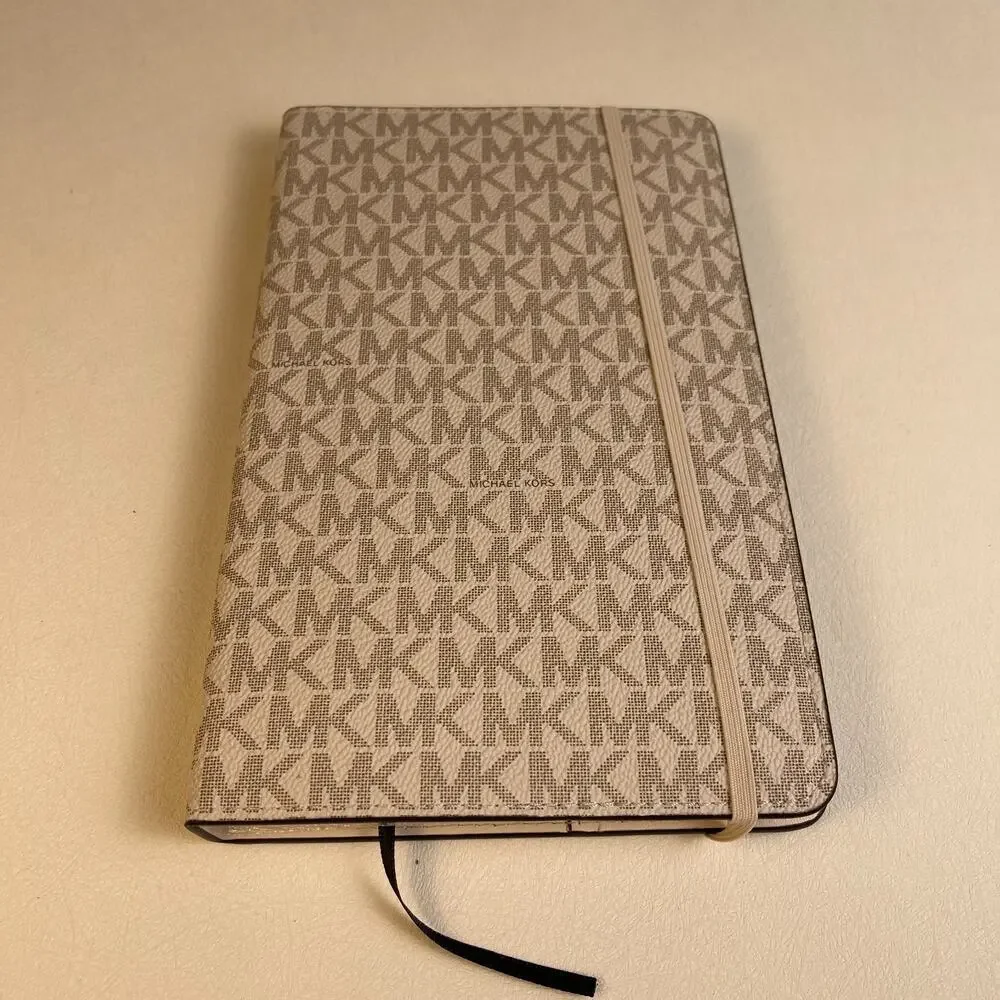 Michael Kors Giftables Medium Notebook Signature Cream NWT
