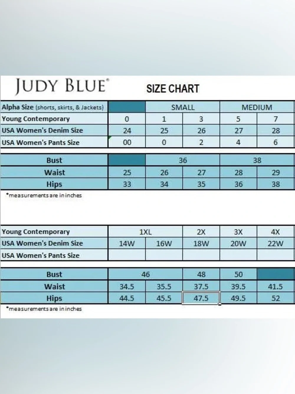 Judy Blue vacation if