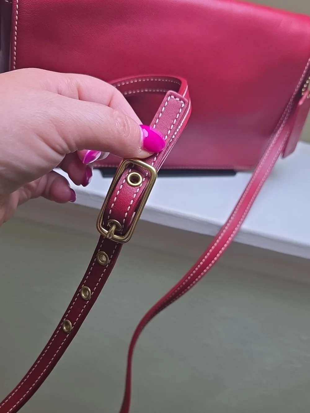 Coach authentic red