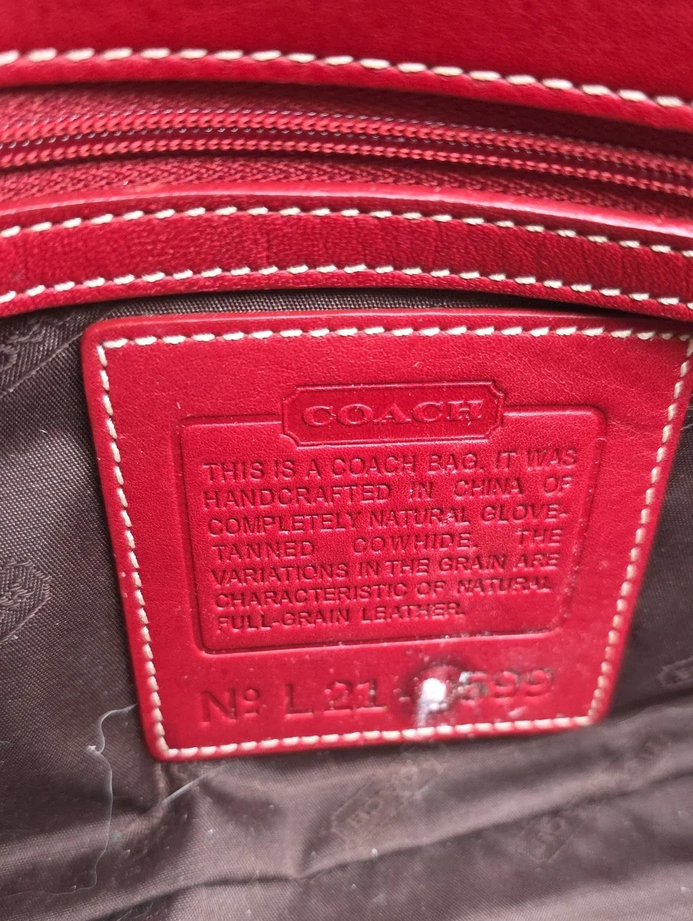 Coach authentic red