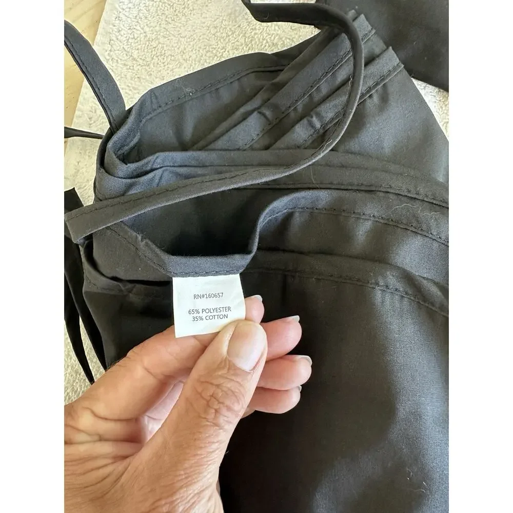 4× Black Hair Stylist Apron Heavy Duty Barber Apron for Men and Women