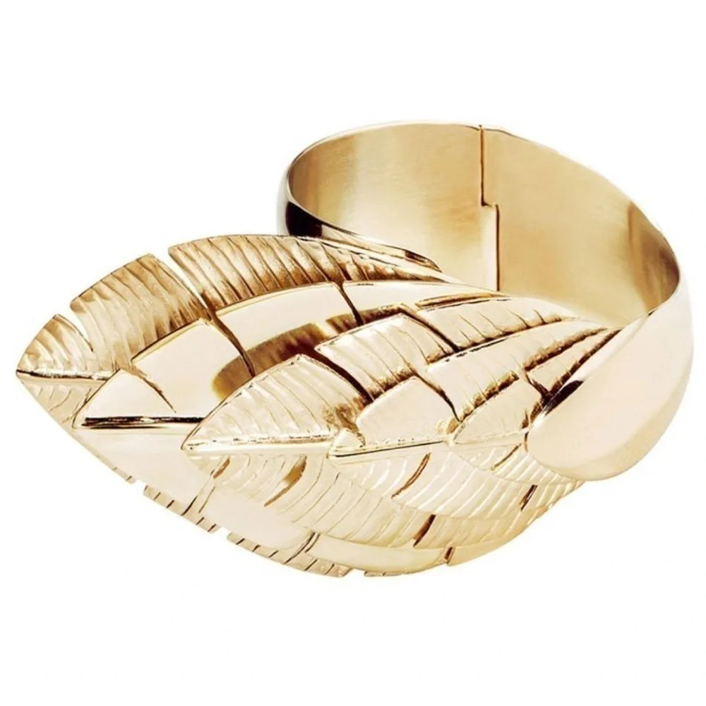 Aurélie Bidermann Gold Leaf Talitha ring Gold-plated brass- size 48mm