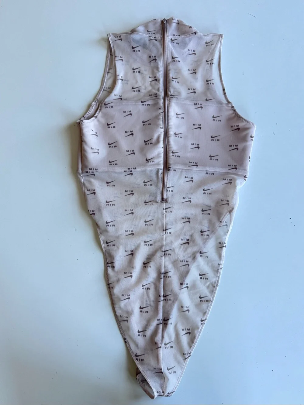 NIKE AIR PRINTED MOCK-NECK BODYSUIT WOMENS SIZE S