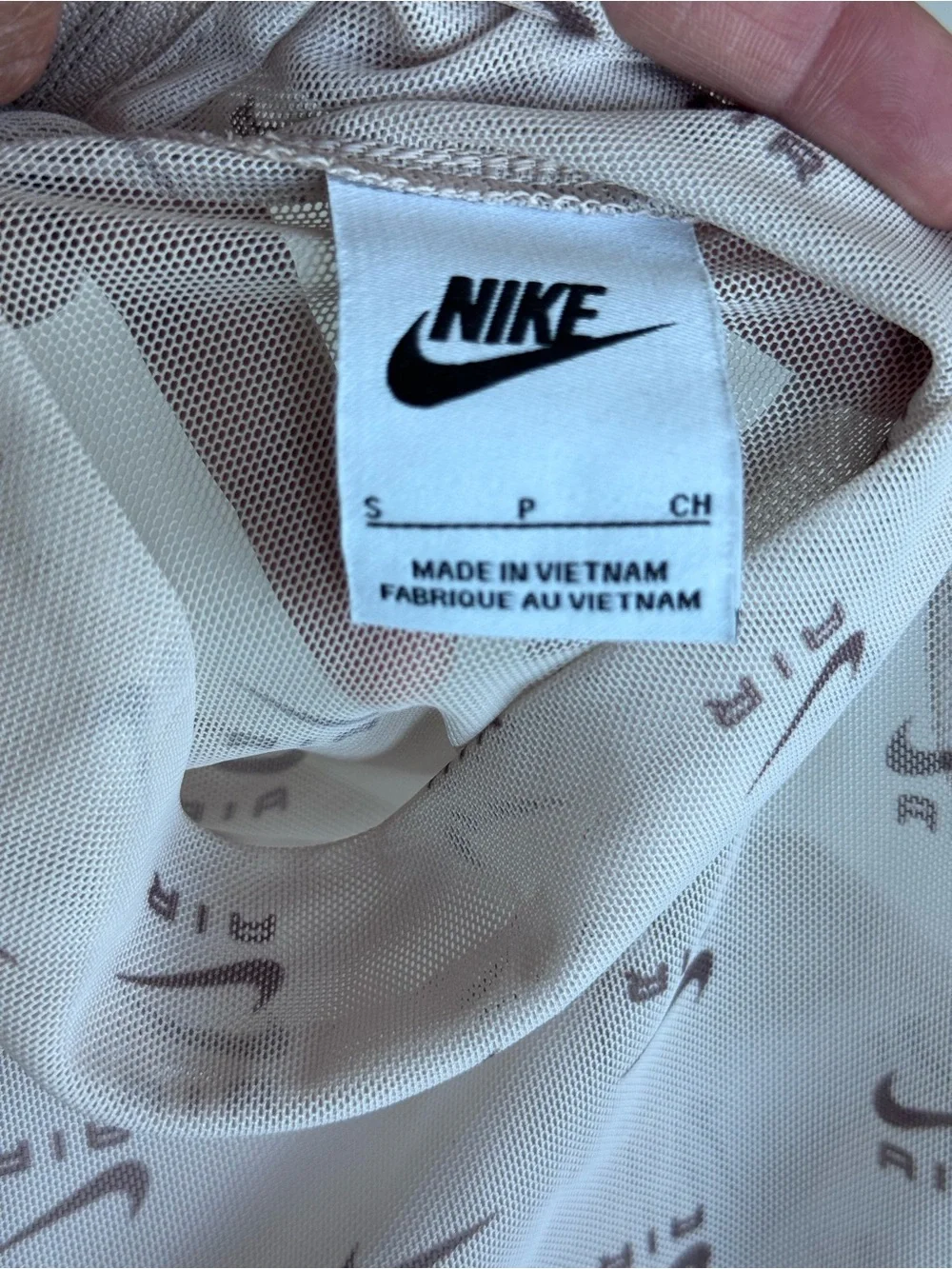 NIKE AIR PRINTED MOCK-NECK BODYSUIT WOMENS SIZE S