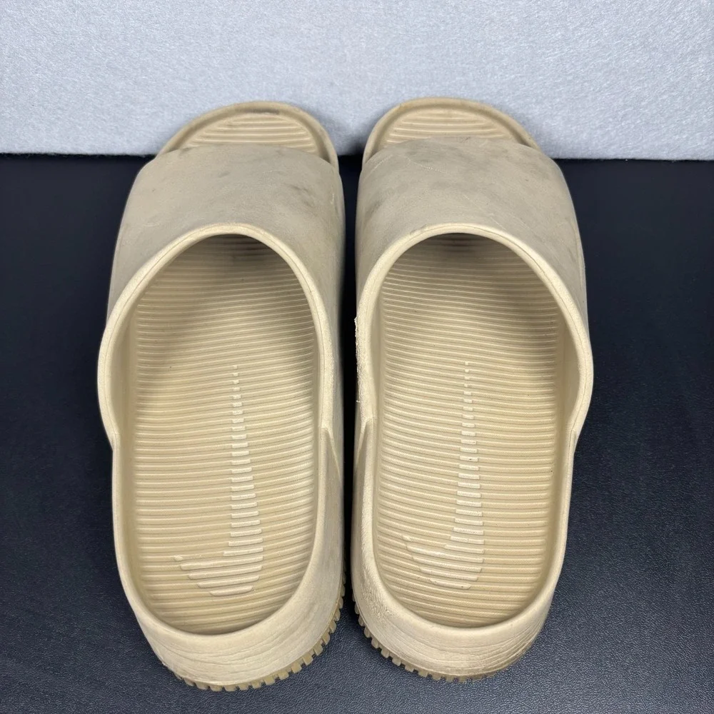 Nike Calm Slide Sandals FD4116-200 Sesame Men's Size 12 Women's 13 Slip On Shoes