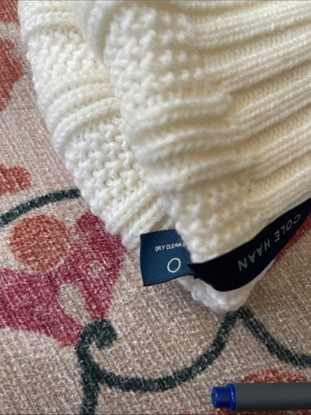 Cole Haan ivory ribbed
