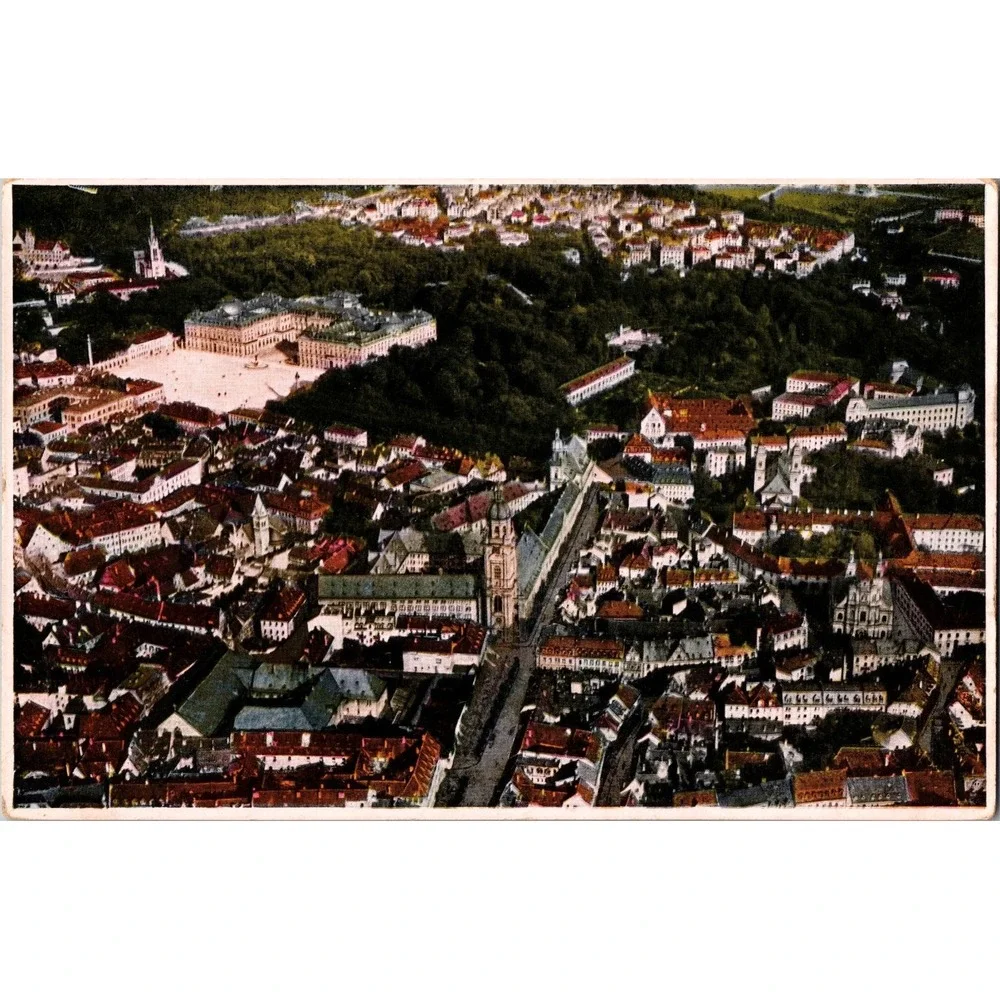 Vintage Würzburg Aerial View Postcard‎ by L. Kressner Buchhandlung