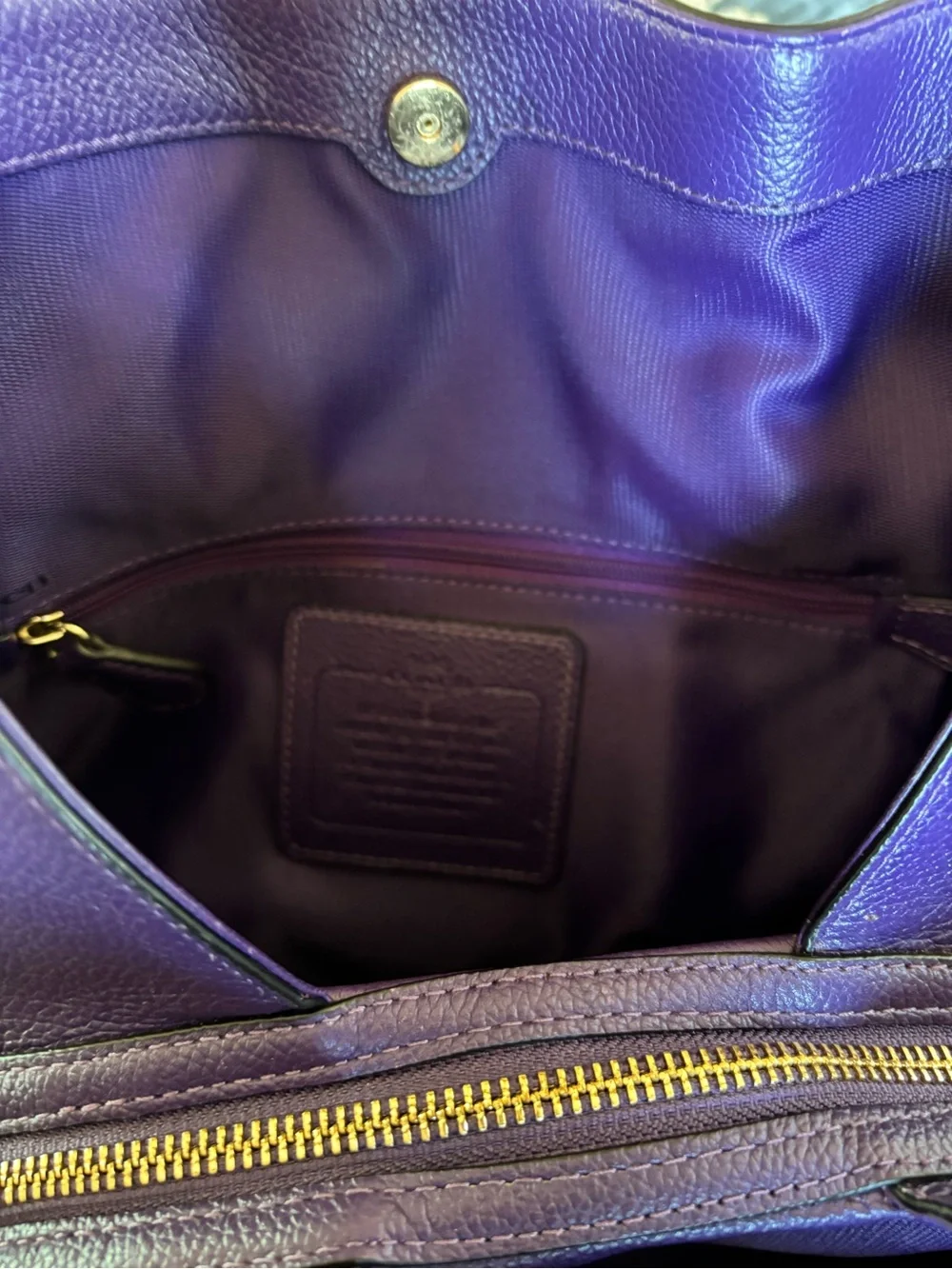 Coach pebbled leather