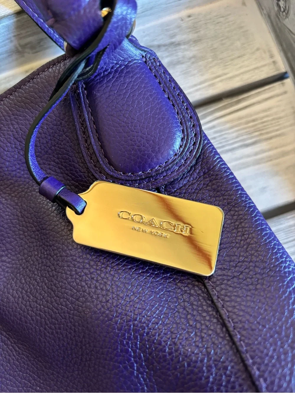Coach pebbled leather