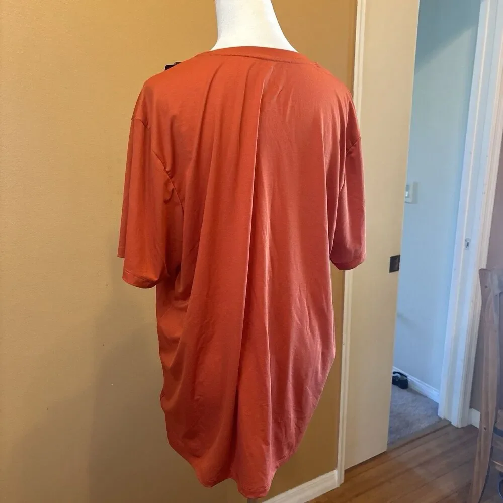 The North Face Men's S Wander Sun Tee Shirt Orange UPF40 NWT Hiking Pullover