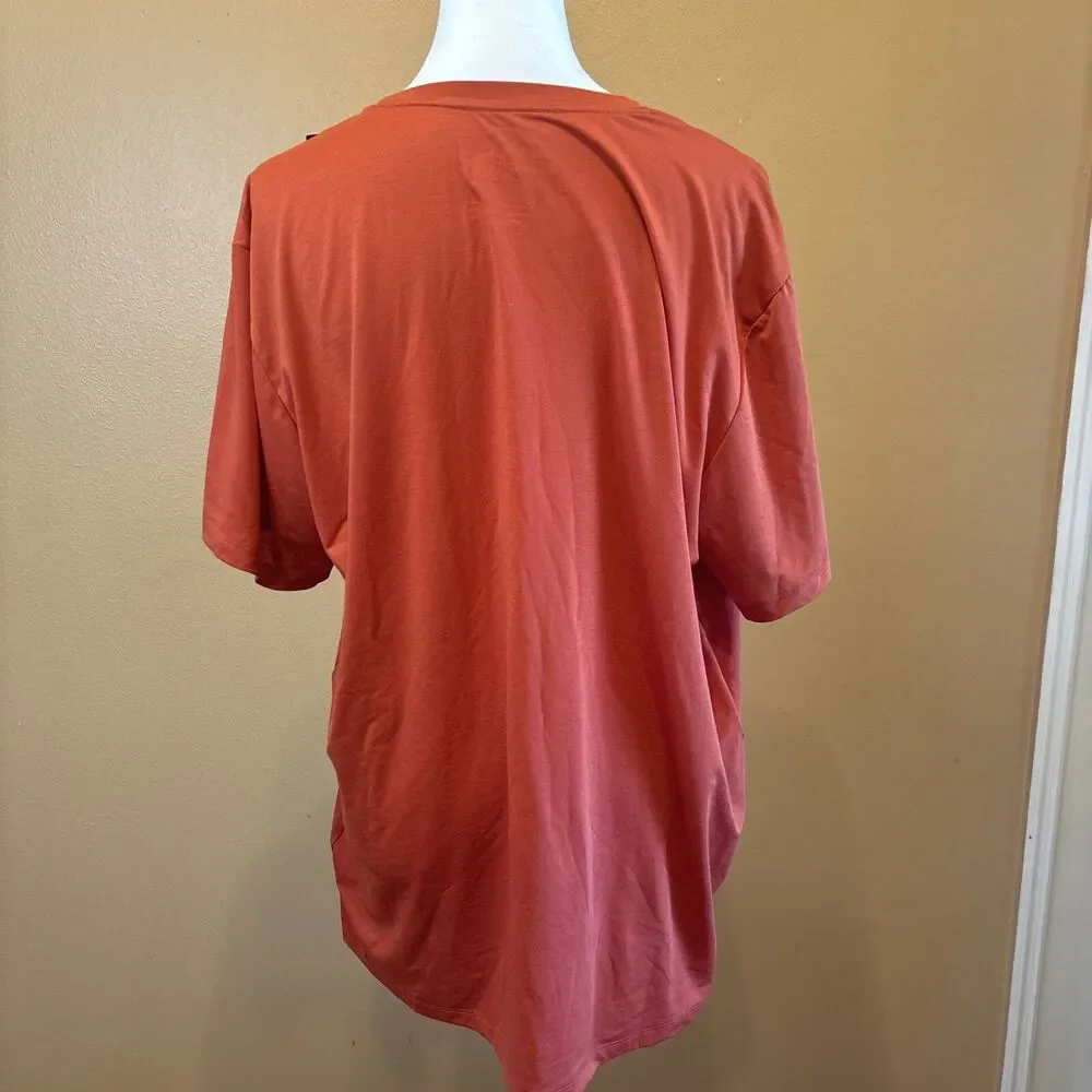 The North Face Men's XL Wander Sun Tee Shirt Orange UPF40 NWT Hiking Pullover