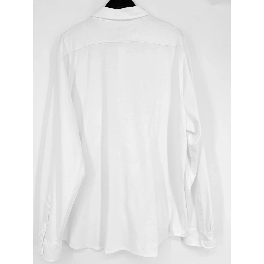 NWT XXL J.Crew Men's Performance Knit Oxford Shirt White