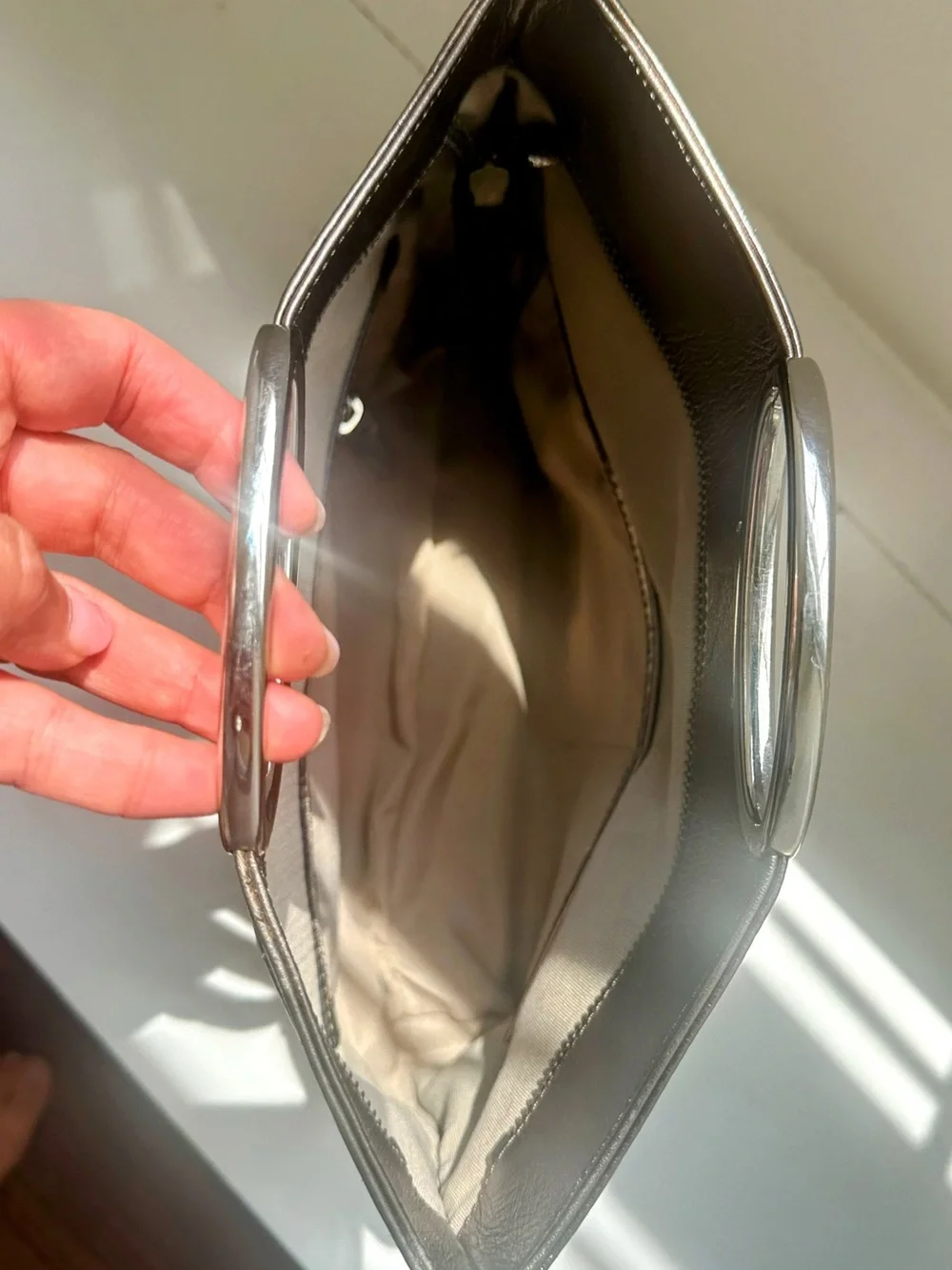 ABRO purse sleek metallic