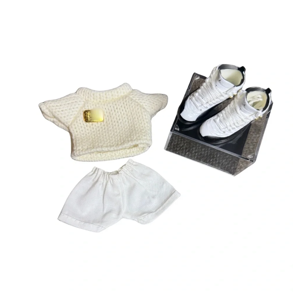 Stylish Knit Sweater Outfit with White Sneakers for Labubu | 3-Piece Set
