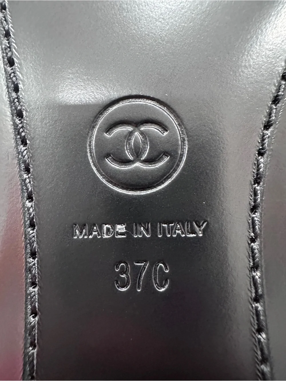 CHANEL sleek patent