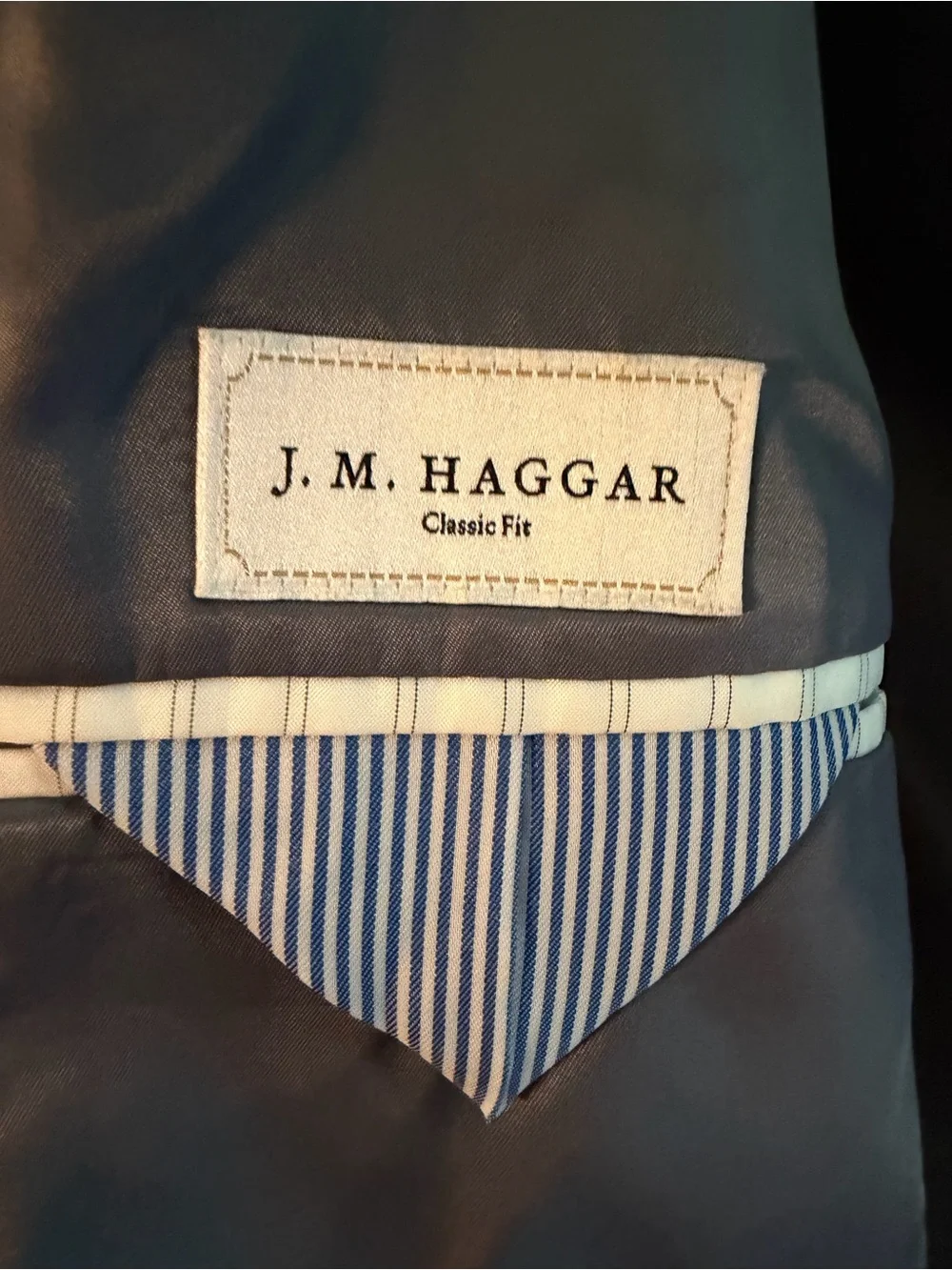 JM haggar charcoal single