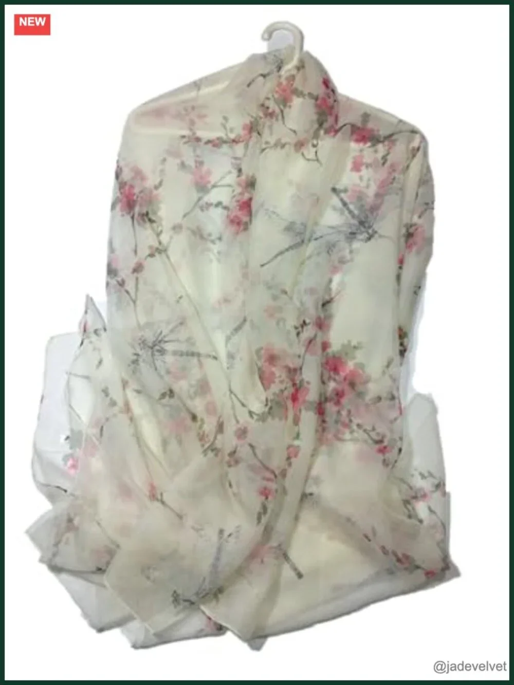Super Large Silk Feel Floral Scarf Shawl Wrap