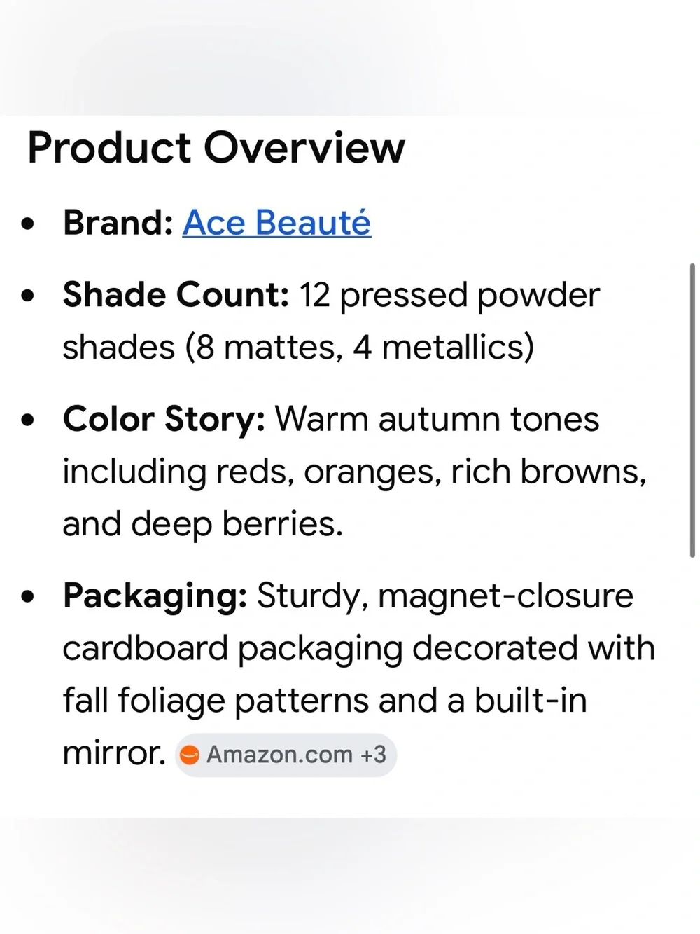 Ace Beauté Falling for You Eyeshadow Palette - Warm Autumn Tones