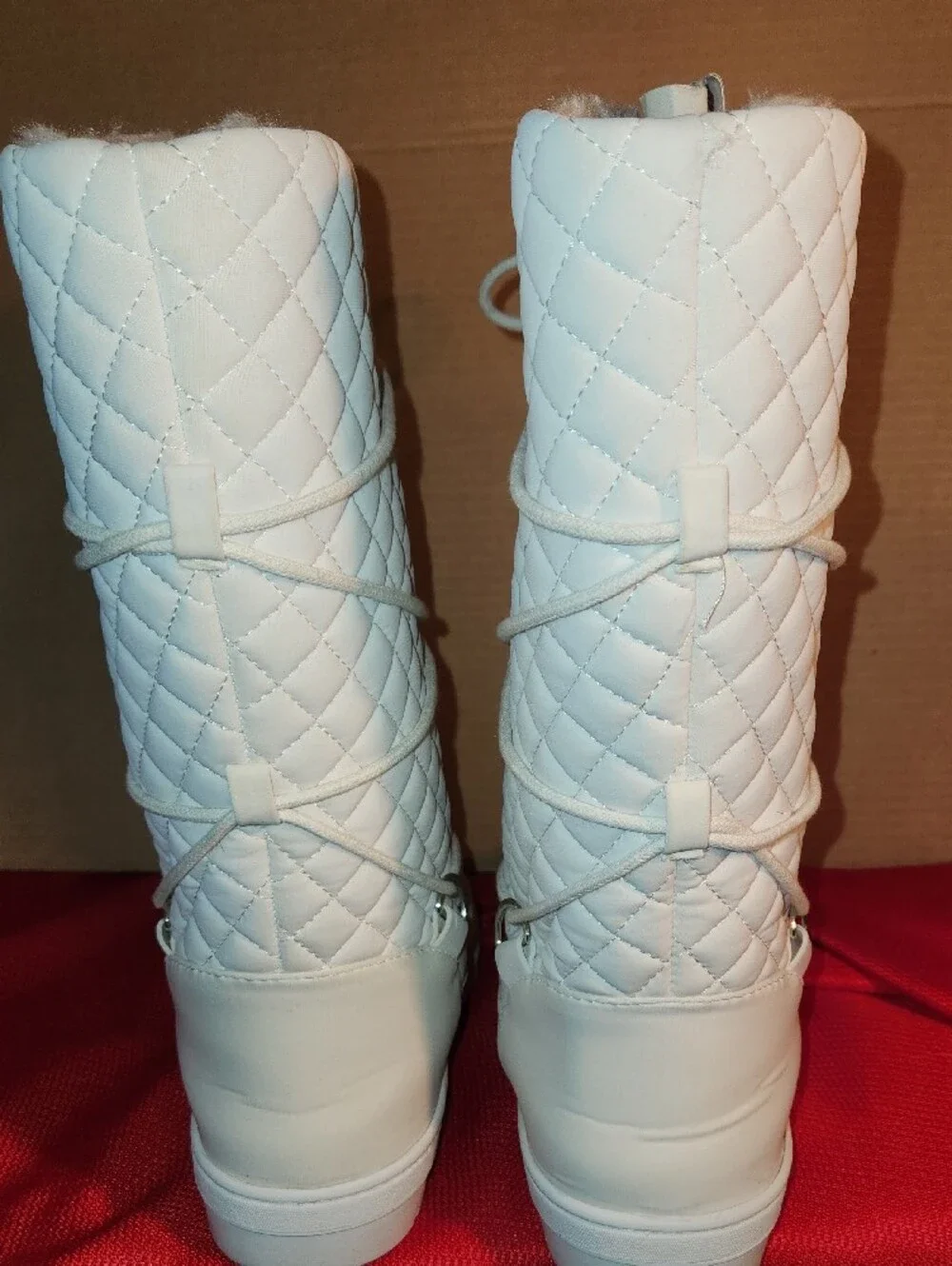 JustFab quilted white