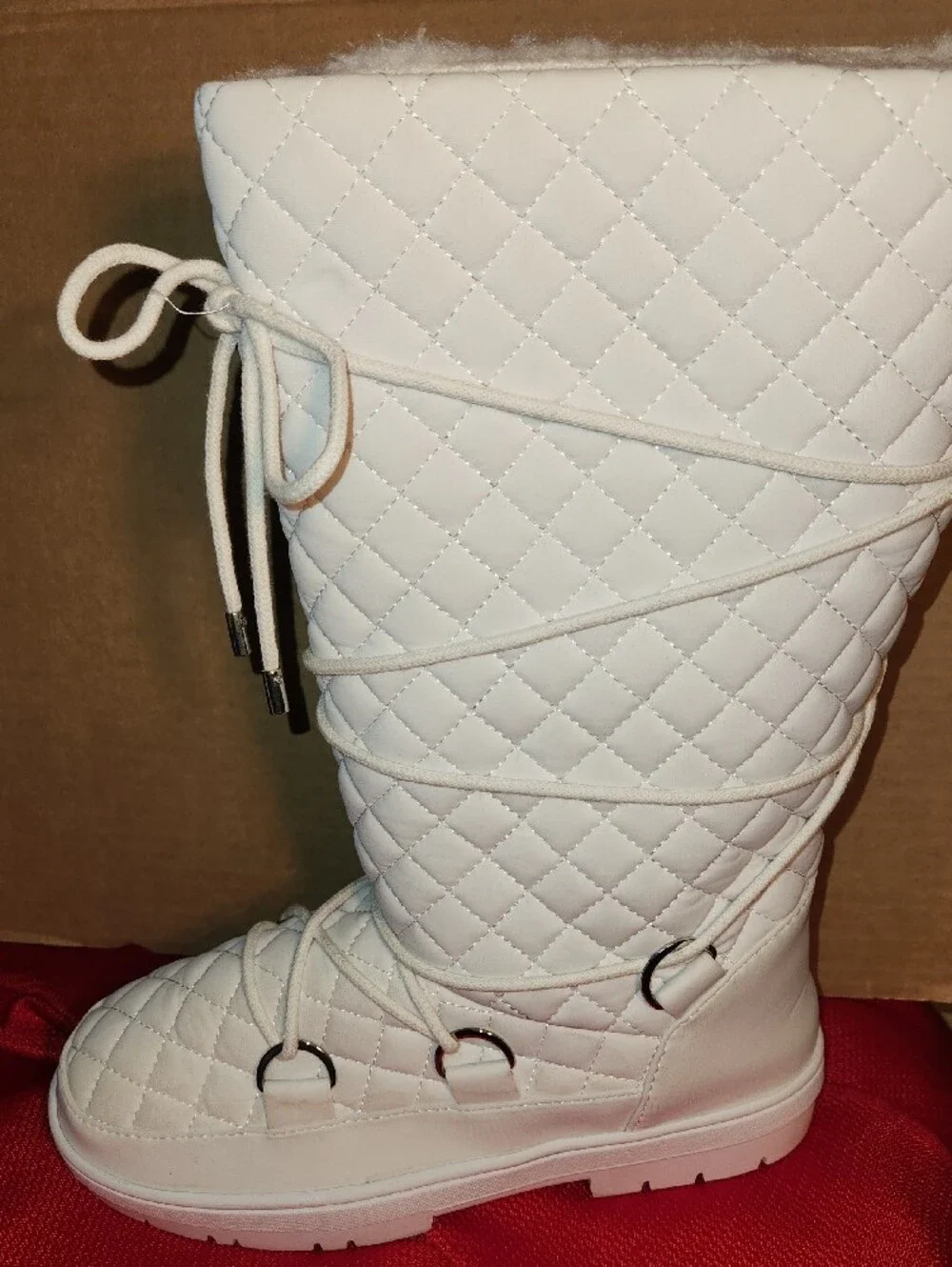 JustFab quilted white