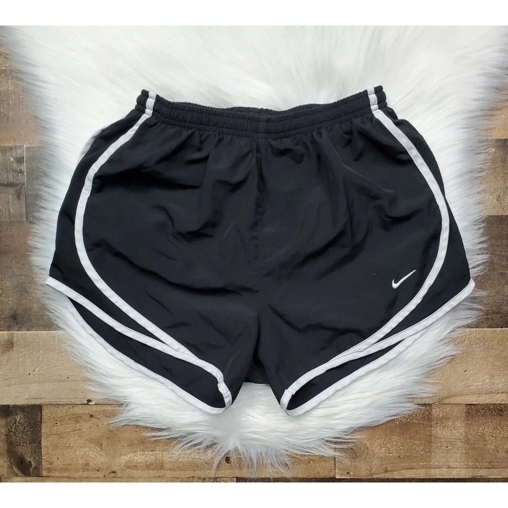 Nike Dri-Fit Tempo Lined Running Athletic Shorts Women's Size Small Black /White