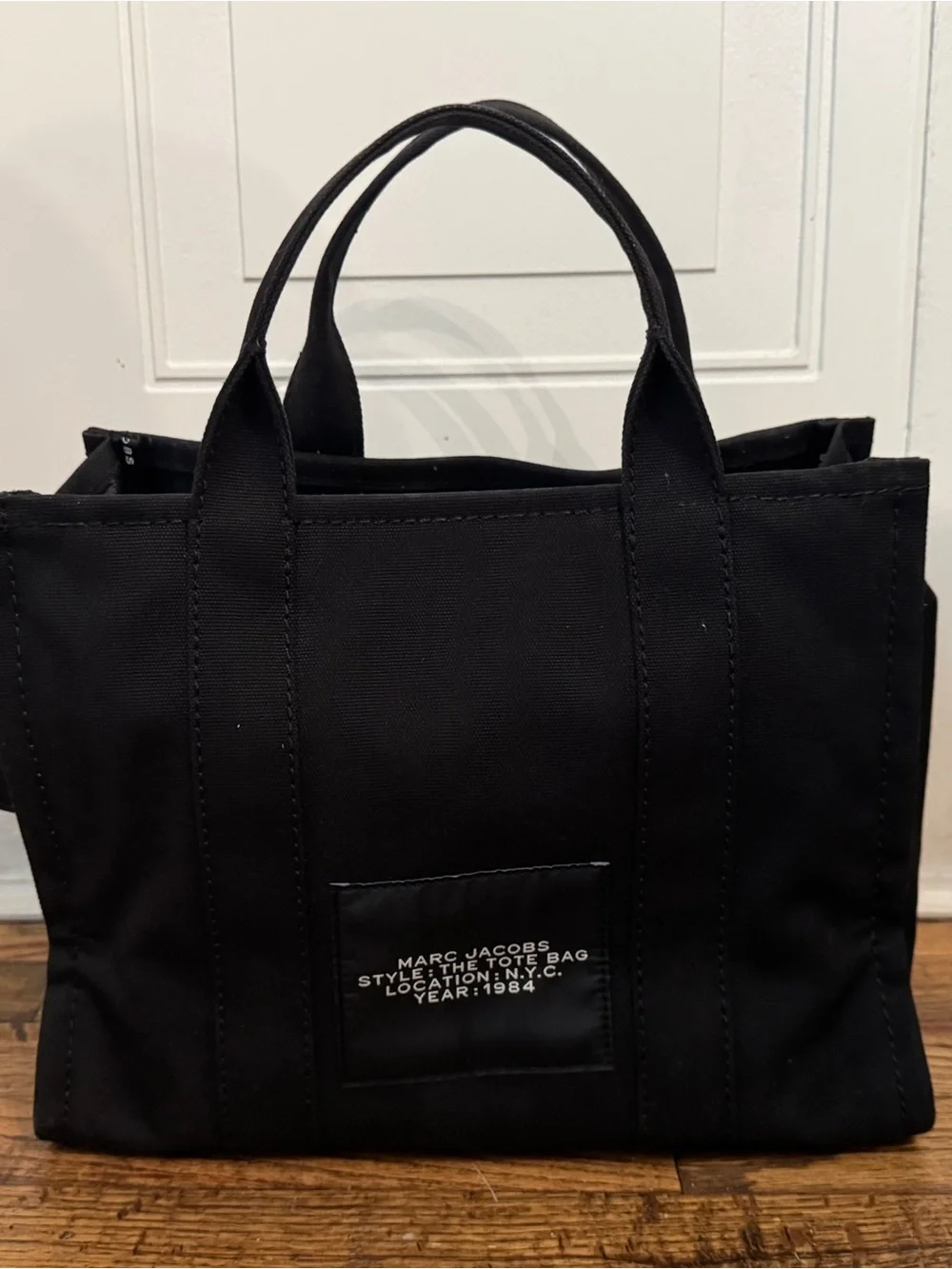 Marc Jacobs Medium Black Canvas The Tote Bag