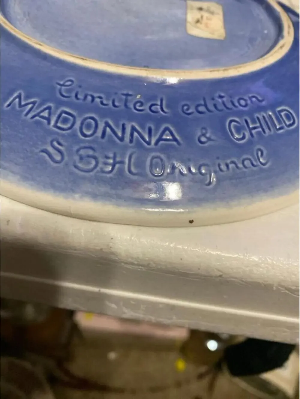 VTG Royal Rockwood Pottery 70s Christmas Plate 1st Issue Madonna/Child *