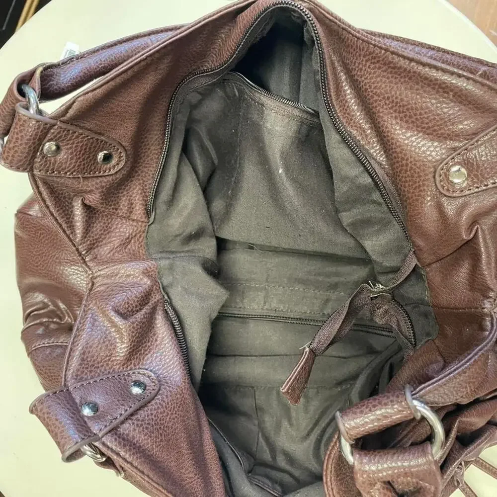None brown leather
