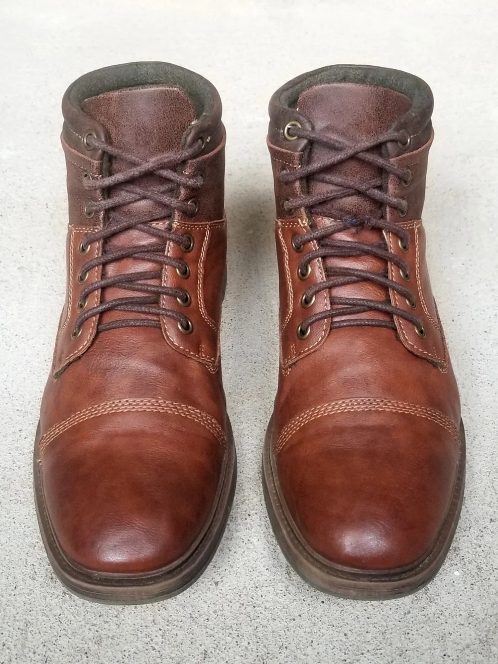 Men's 8 Chestnut Brown Cap Toe Service Boots Chukka W/ Box