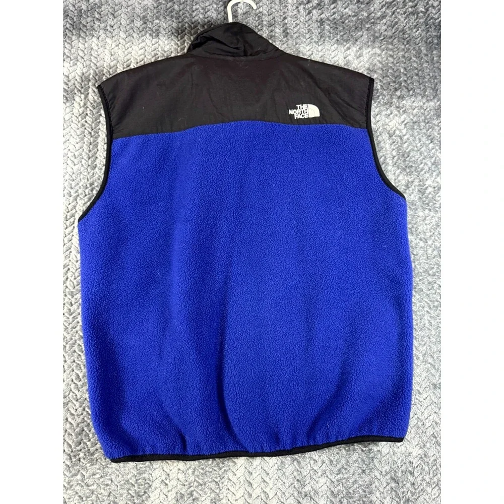 Vintage The North Face Denali Fleece‎ Vest Mens S Blue Black Full Zip Sleeveless