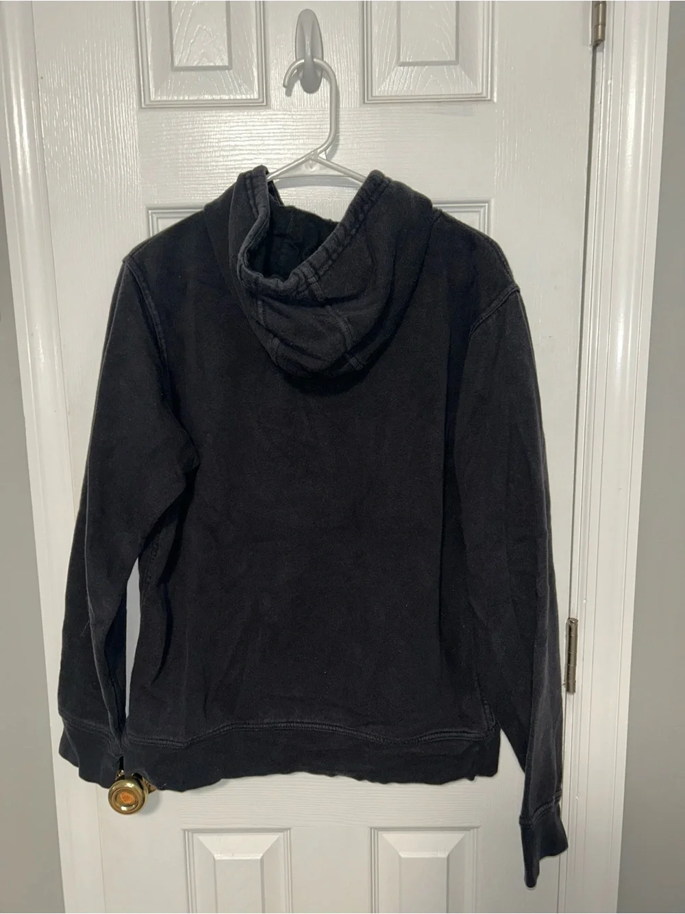 The North Face Men's Black Pullover Crewneck Hoodie with White Logo