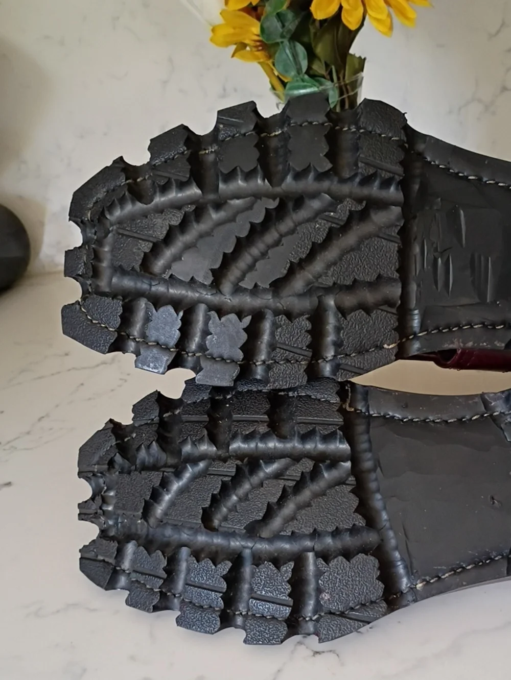 leather sandals classic brown