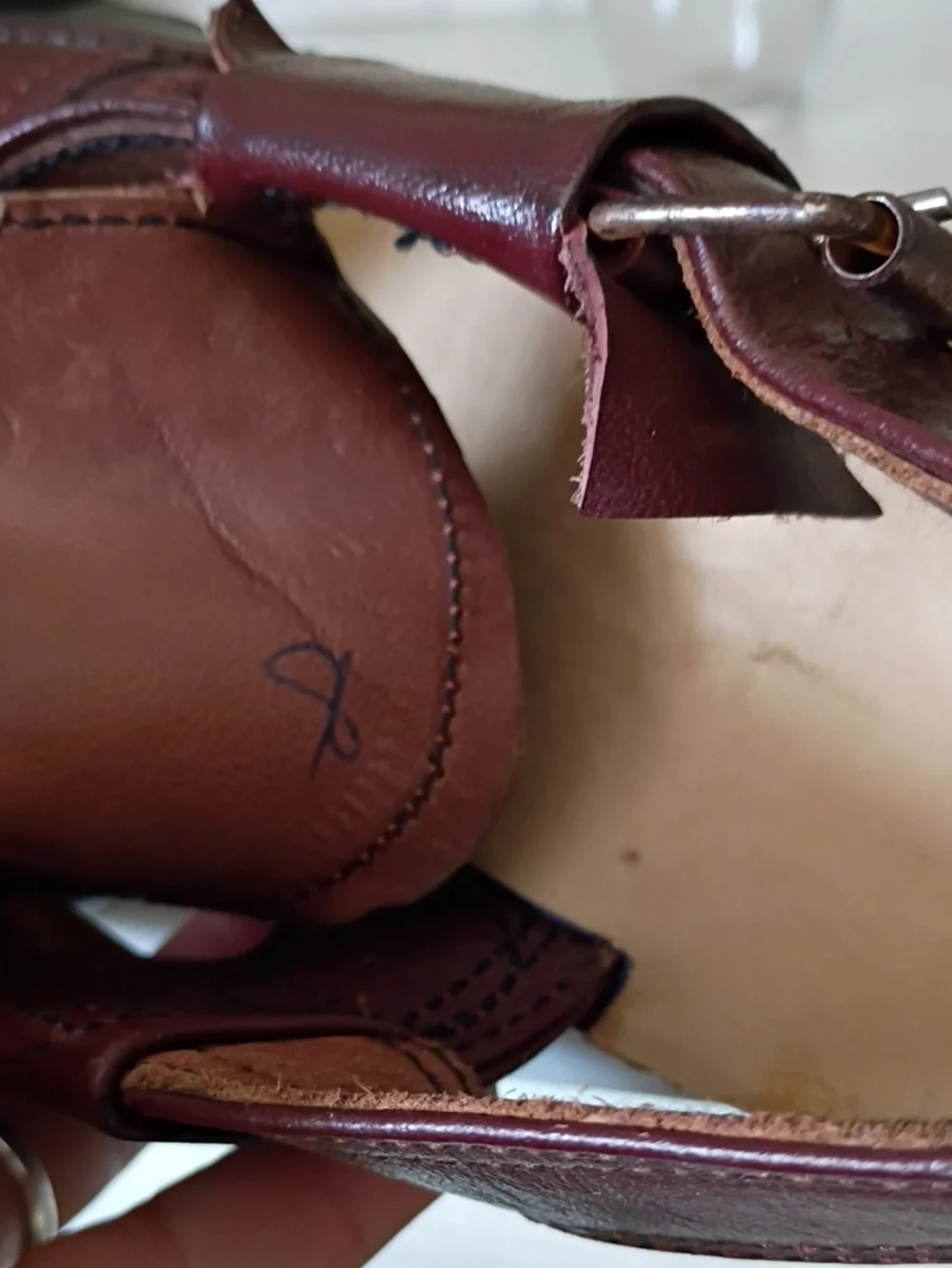 leather sandals classic brown