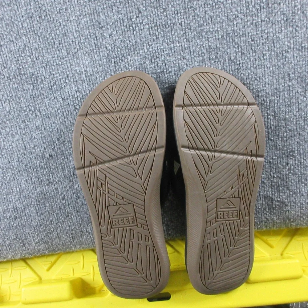 Reef Santa Ana Sandals Mens Size 12 Black Thong Flip Flop Comfort Slip On