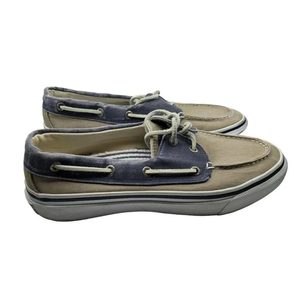 Sperry Top Sider Boat Shoe Mens 8 Blue Tan‎ 0538207 Summer Yacht Club Dock Pool