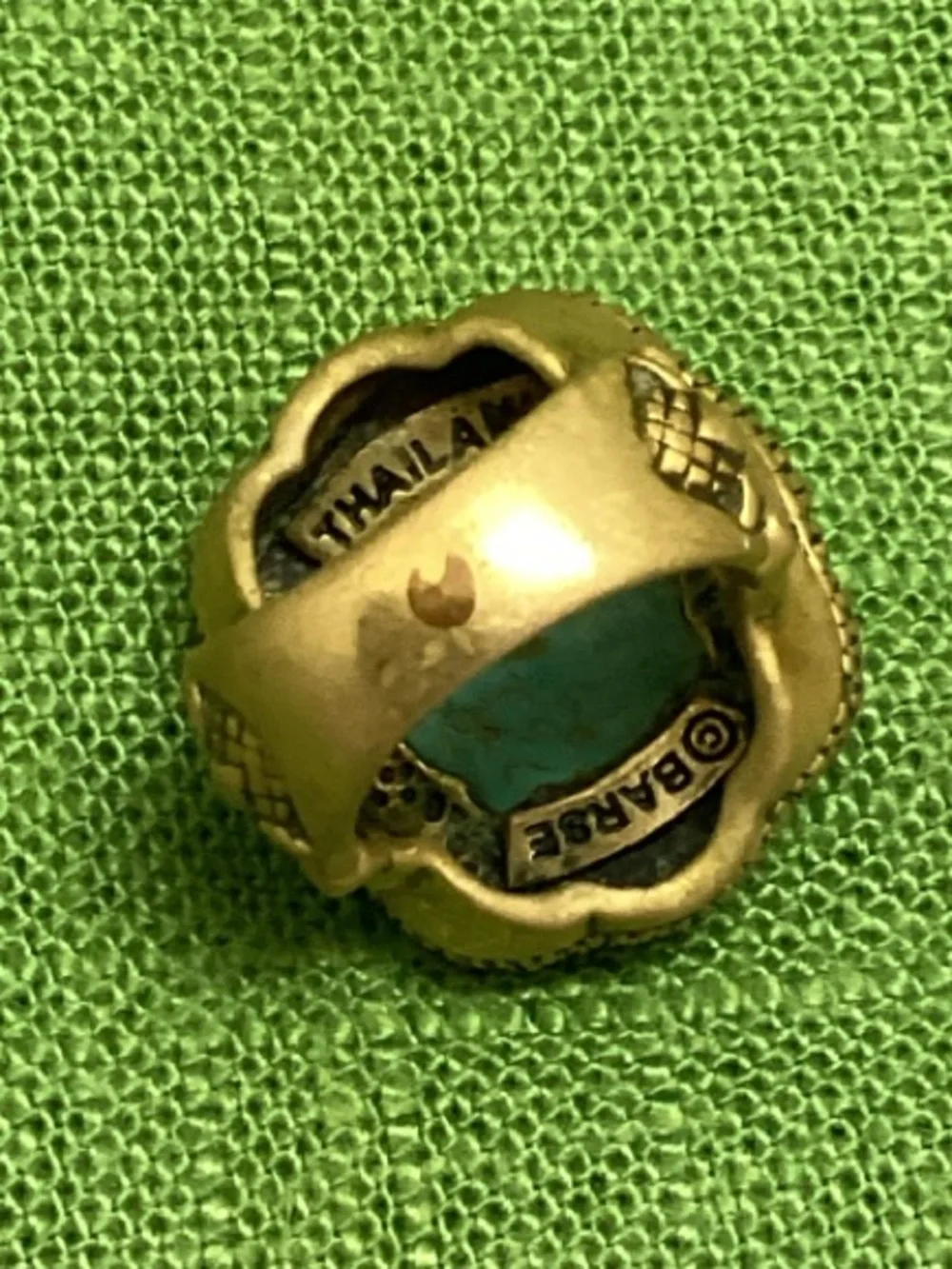 Studio Barse vintage gold tone turquoise ring Boho Southwest Vintage ethnic