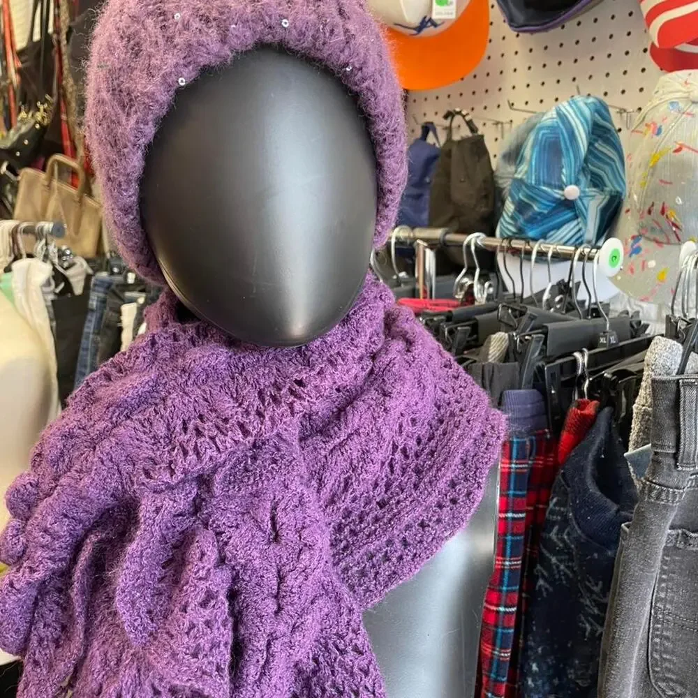 None purple sequin