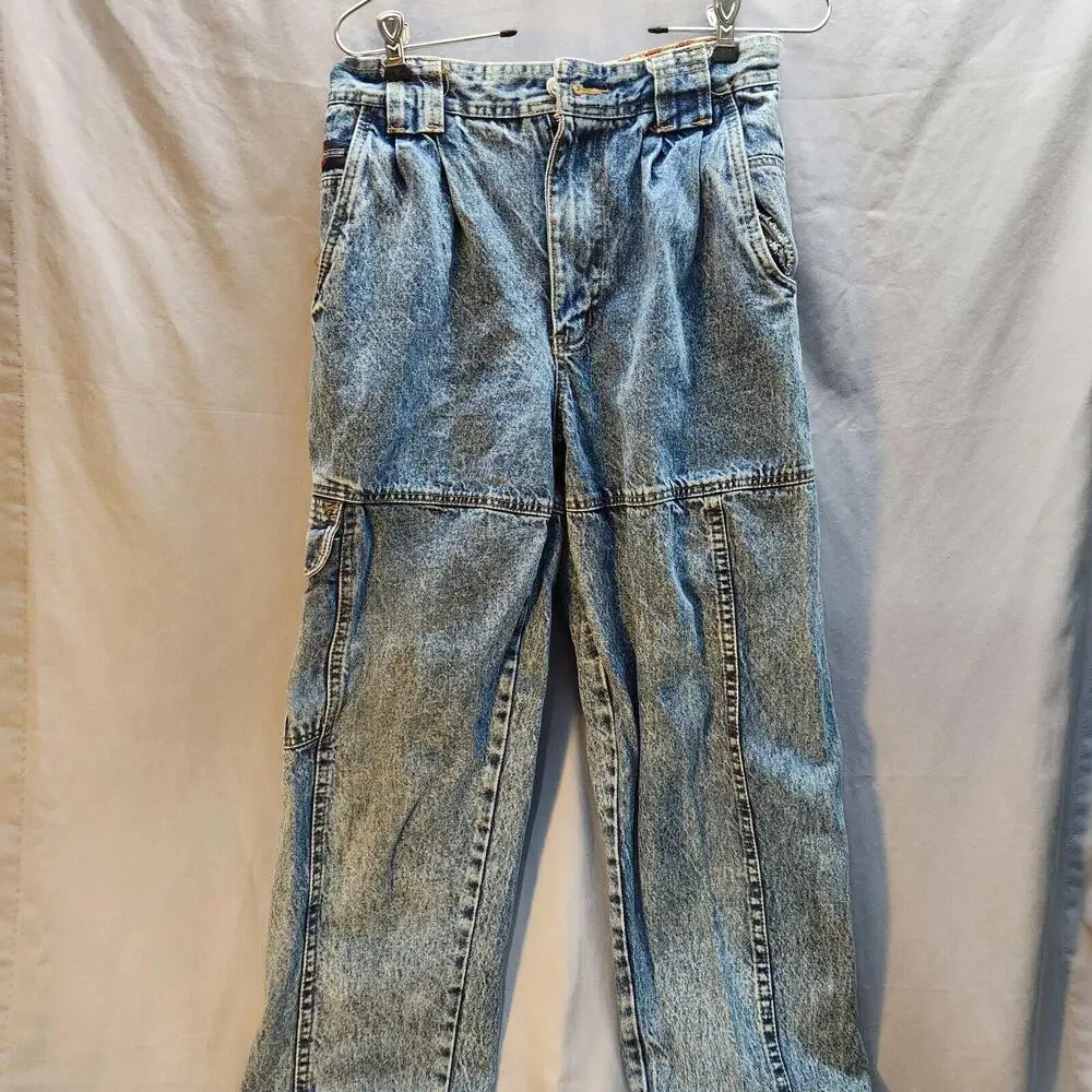 Vintage Rare Bugle Boy Toxic Alert Acid Washed Jeans Size‎ 30x32