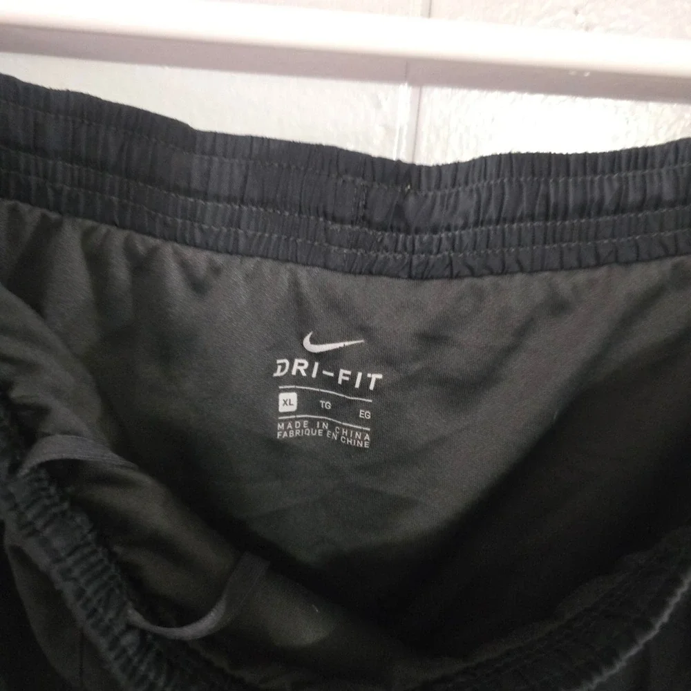 Nike Dri-FIT Running Shorts Womens XL Black Blue Grey Mesh Trim‎ Activewear