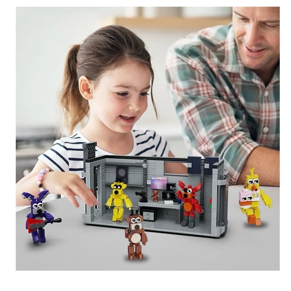 Five Nights Security Room Building Set,Fazbear Fredy Monster Action Figures