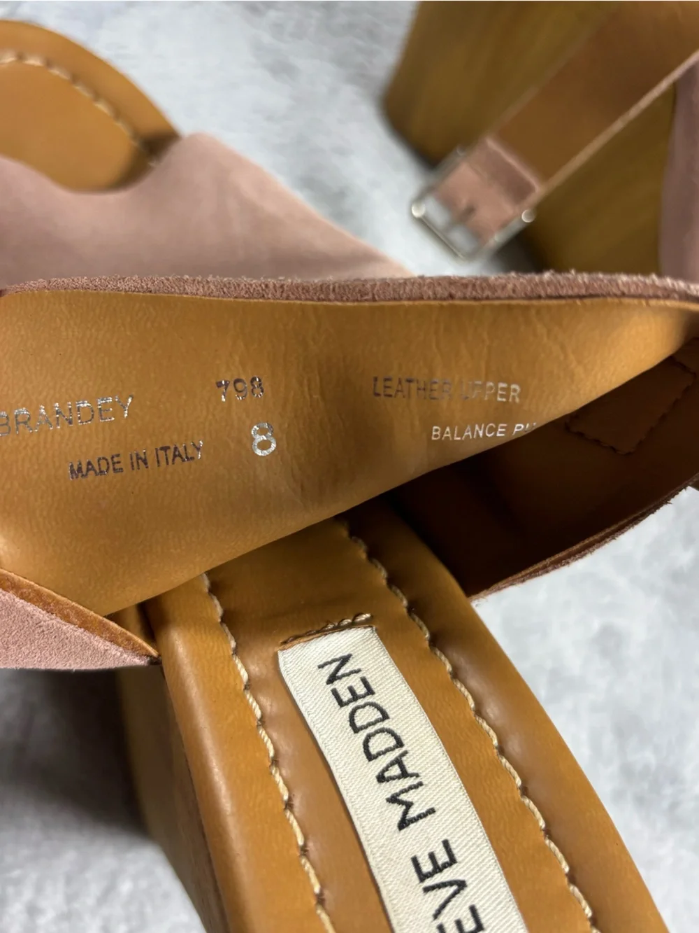 Steve Madden Blush Knot Suede Wedge Sandals