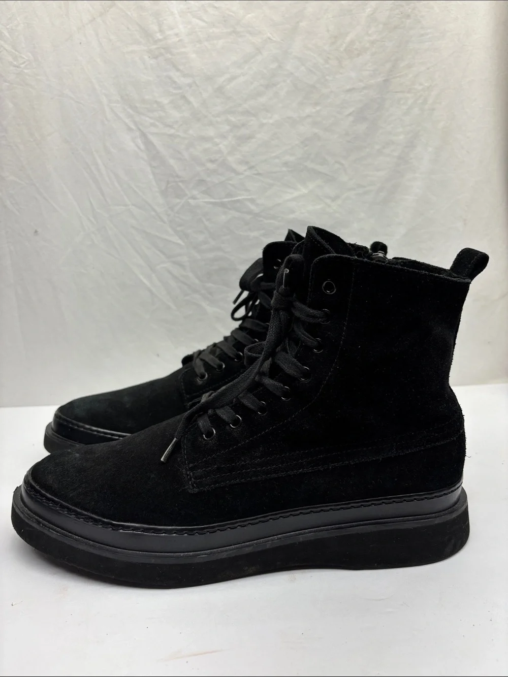 Aquatalia Black Suede Chukka Boots - Lace-Up Ankle, SZ 9.5