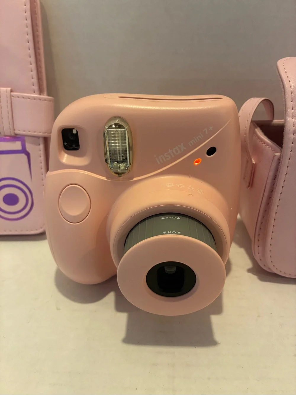 Fujifilm Instax Mini 7+ Instant Camera - Light Pink Bundle