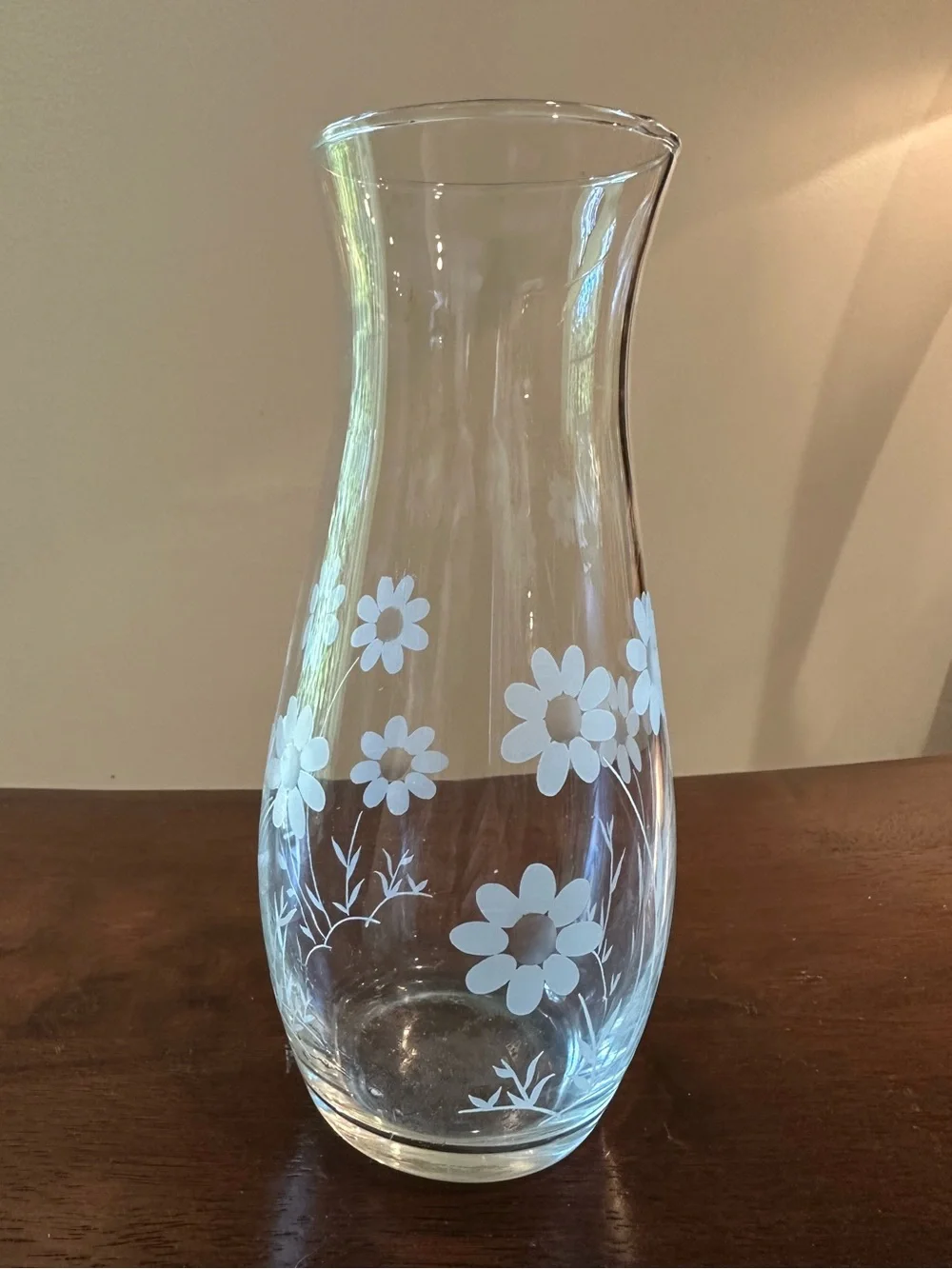 Vintage glass etched