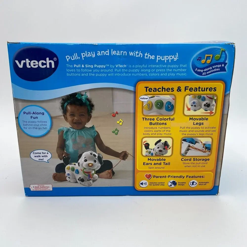 VTech Baby Pull and Sing Puppy Teaches 6-36 months New In Box